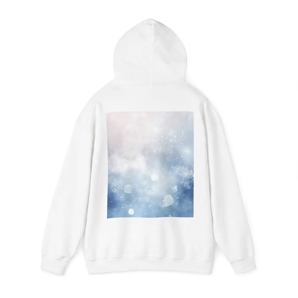Blue Watercolor Abstract Winter Snow Background – Hoodies