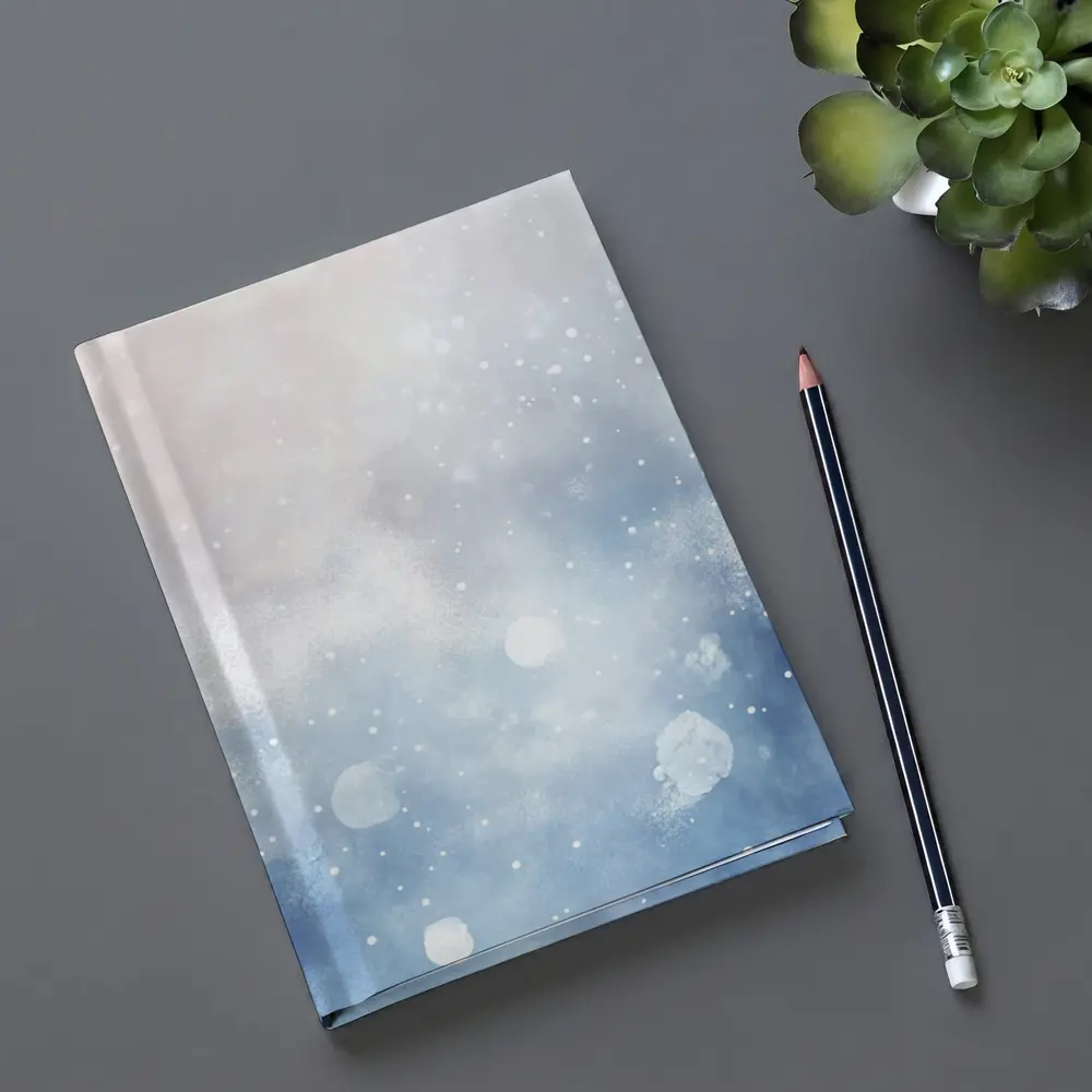 Blue Watercolor Abstract Winter Snow Background – Notebooks