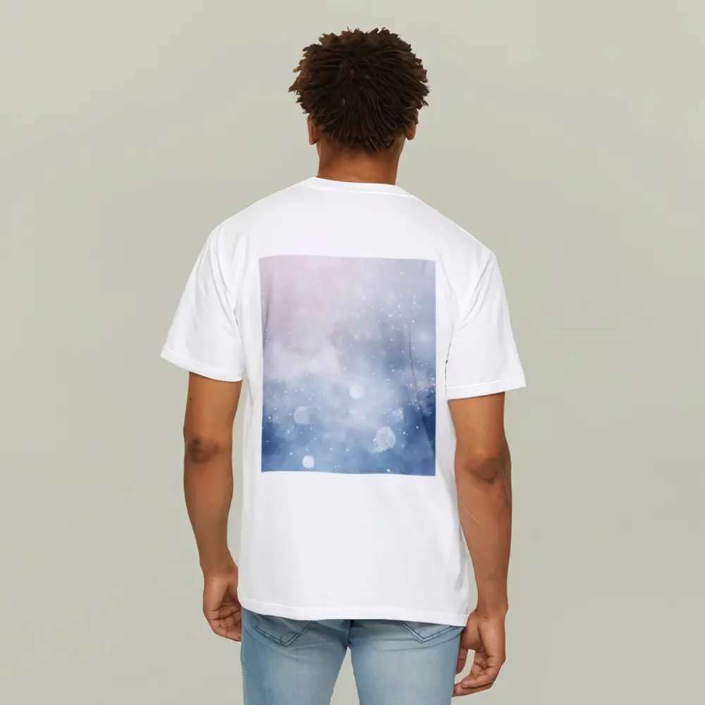 Blue Watercolor Abstract Winter Snow Background – T-Shirts