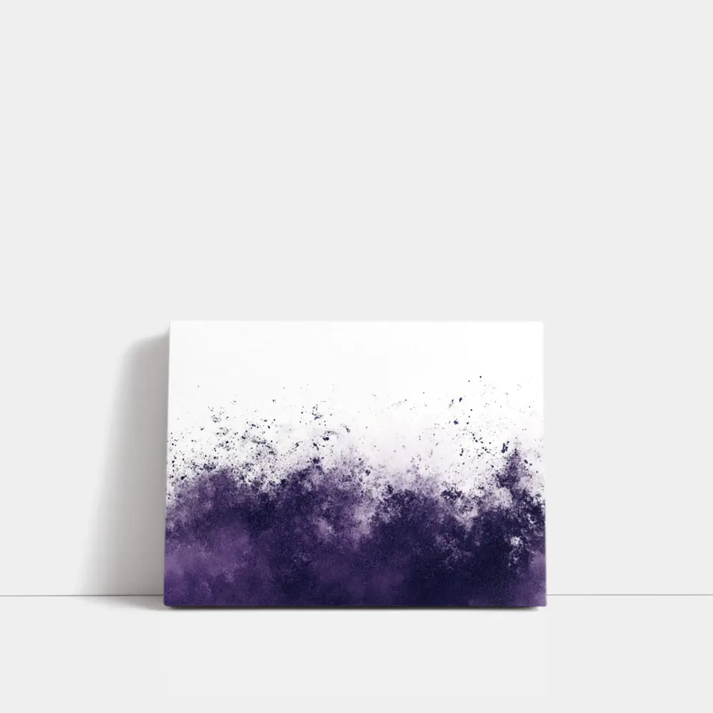 Dark Purple Ink Splash Abstract Art – Wall Art