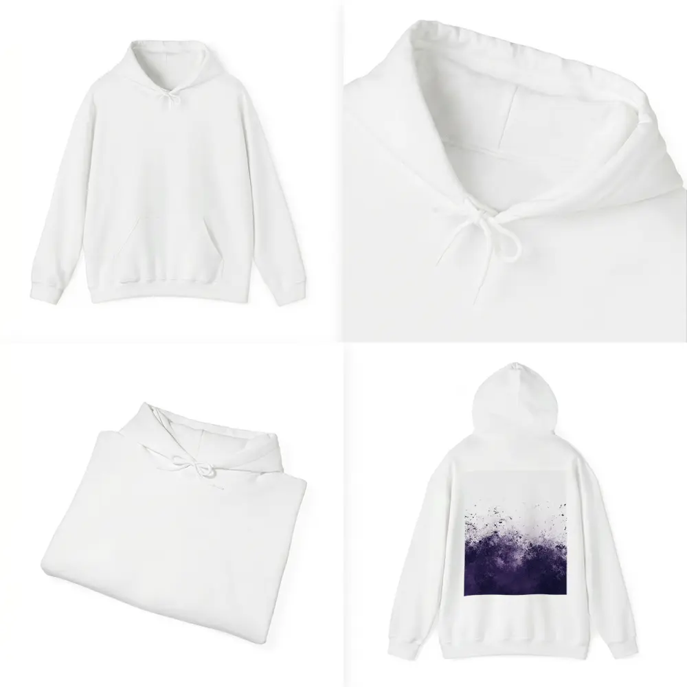 Dark Purple Ink Splash Abstract Art – Hoodies