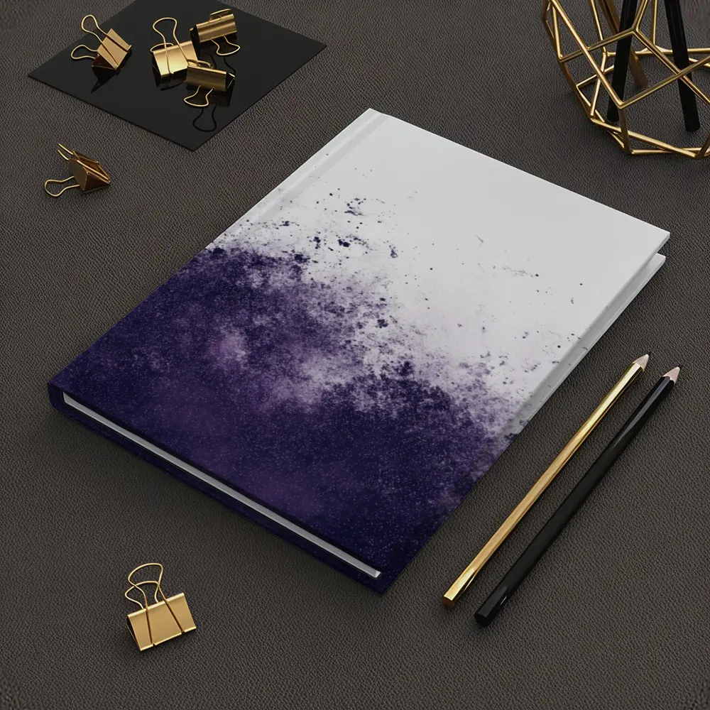 Dark Purple Ink Splash Abstract Art – Notebooks