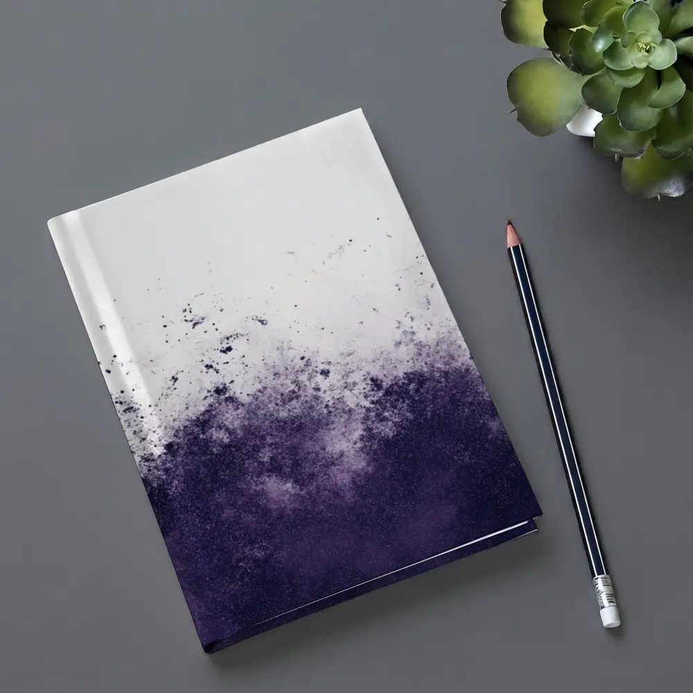 Dark Purple Ink Splash Abstract Art – Notebooks