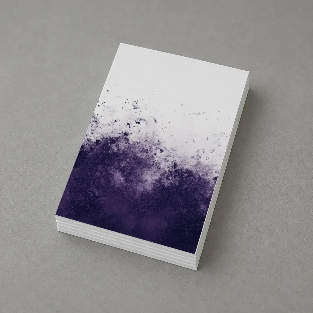 Dark Purple Ink Splash Abstract Art – Postcards