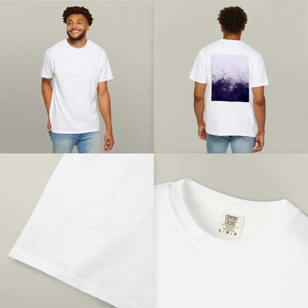 Dark Purple Ink Splash Abstract Art – T-Shirts