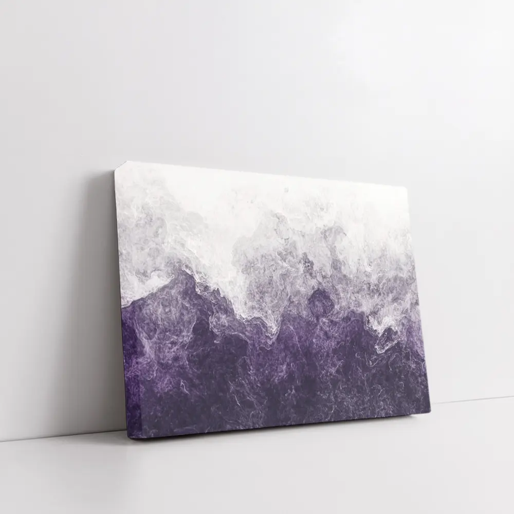 Purple Smoke Abstract Dark Stormy Art – Wall Art