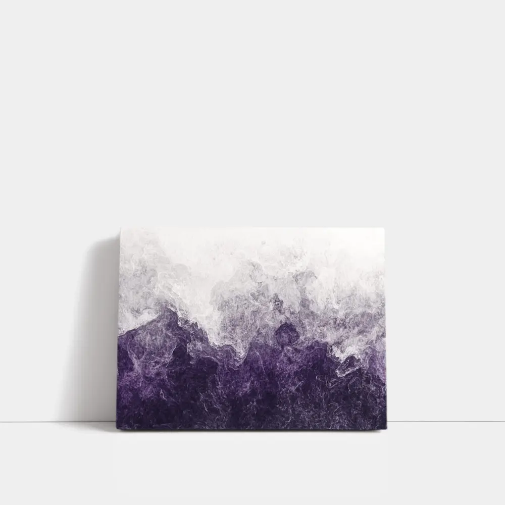 Purple Smoke Abstract Dark Stormy Art – Wall Art