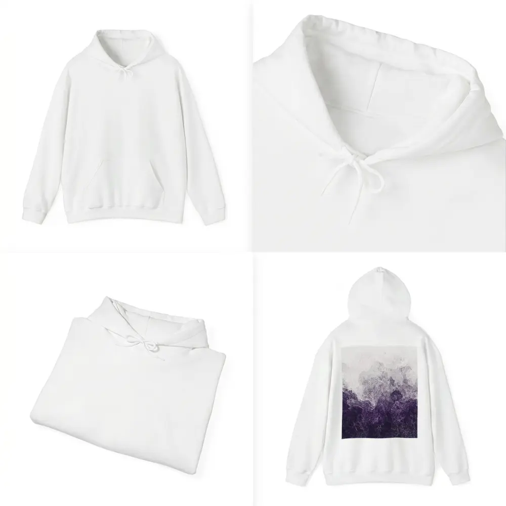 Purple Smoke Abstract Dark Stormy Art – Hoodies