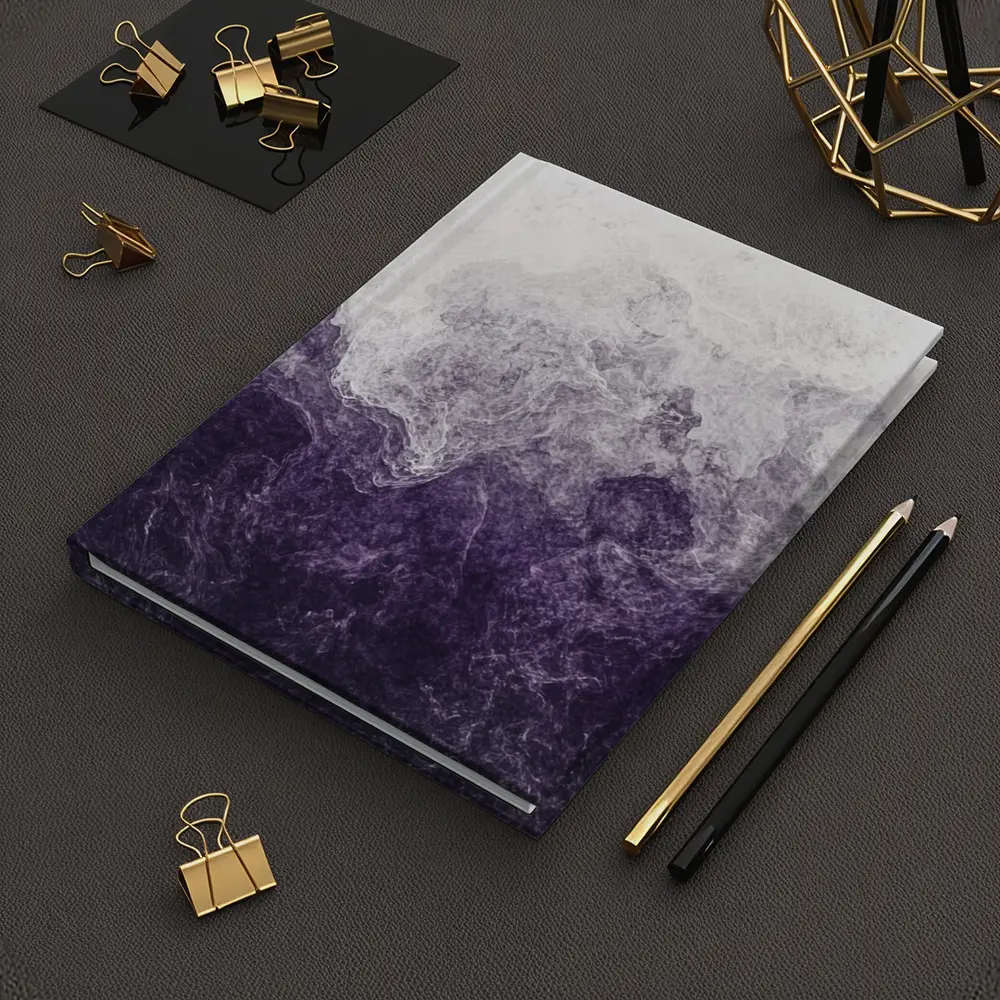 Purple Smoke Abstract Dark Stormy Art – Notebooks