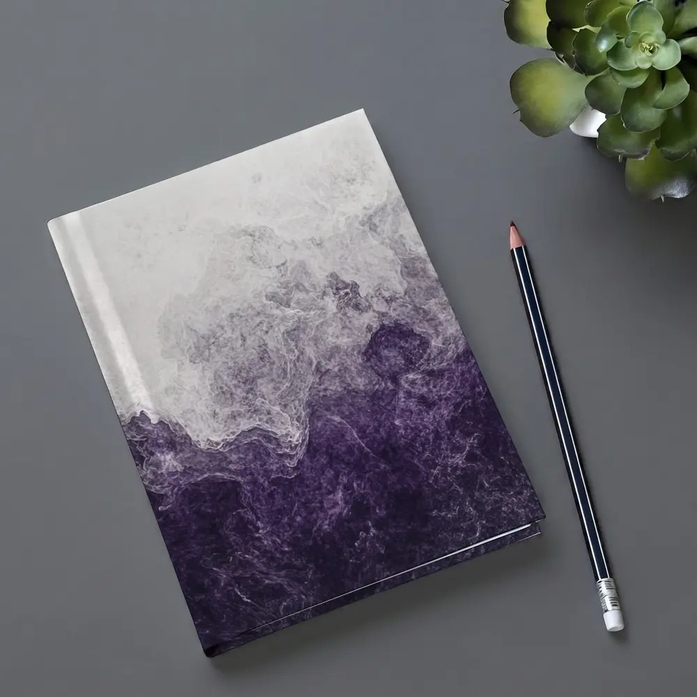 Purple Smoke Abstract Dark Stormy Art – Notebooks
