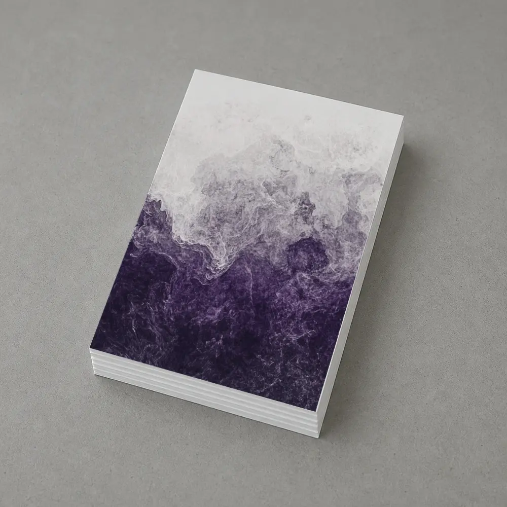 Purple Smoke Abstract Dark Stormy Art – Postcards