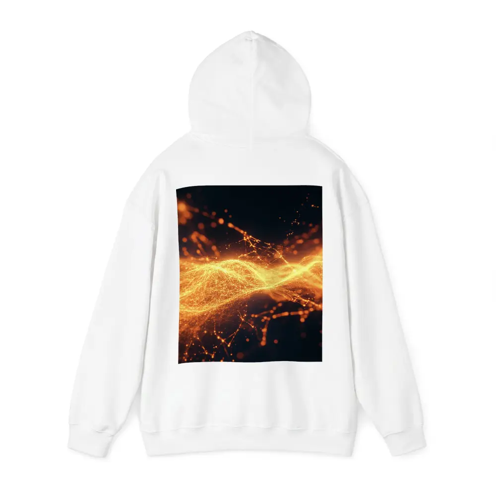 Golden Energy Wave Abstract Dark Background – Hoodies
