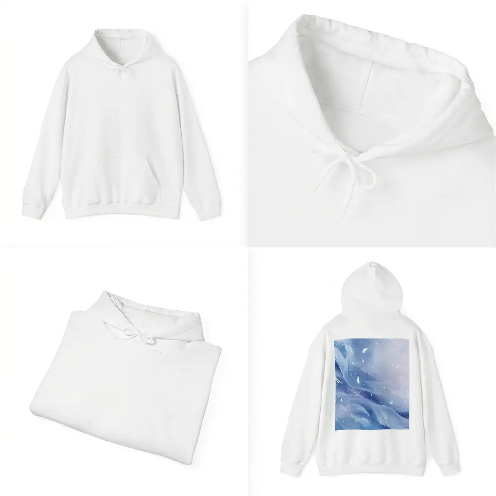 Soft Blue Abstract Swirling Dreamy Art – Hoodies