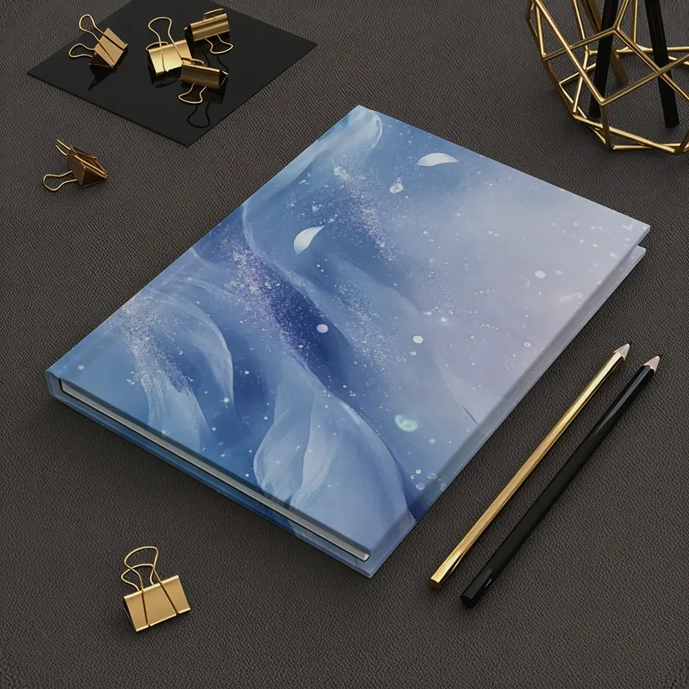 Soft Blue Abstract Swirling Dreamy Art – Notebooks