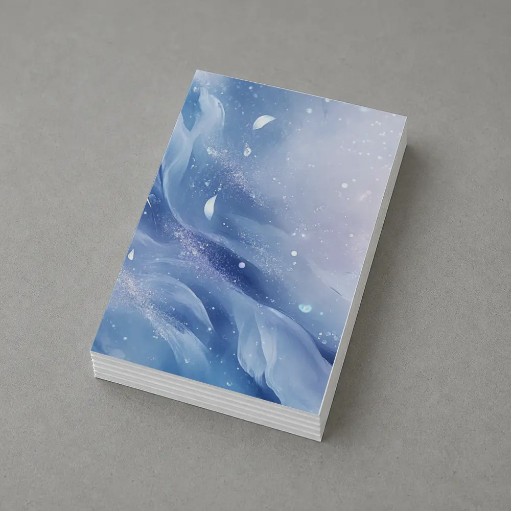Soft Blue Abstract Swirling Dreamy Art – Postcards