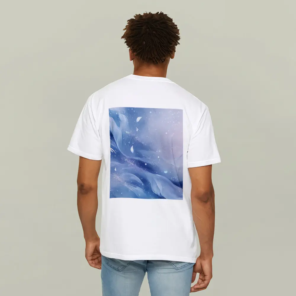 Soft Blue Abstract Swirling Dreamy Art – T-Shirts
