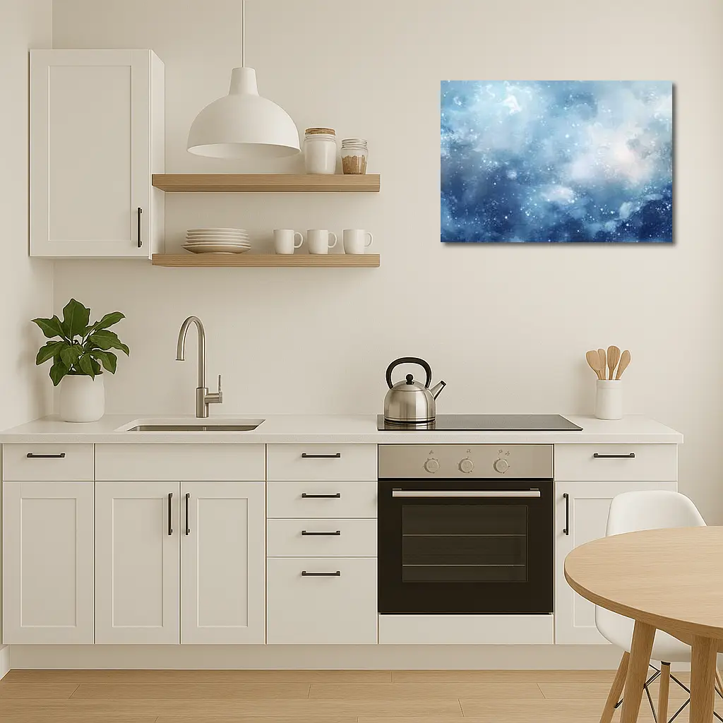 Blue Watercolor Galaxy Space Abstract Art – Wall Art