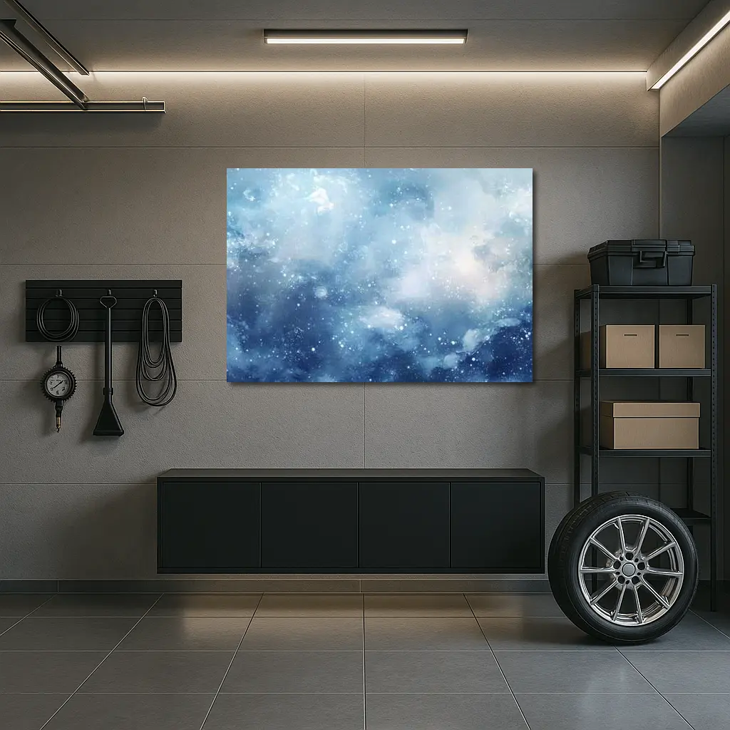 Blue Watercolor Galaxy Space Abstract Art – Wall Art