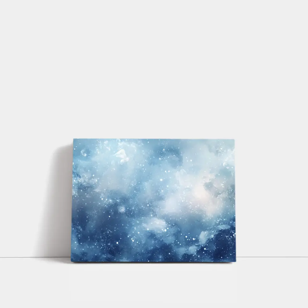 Blue Watercolor Galaxy Space Abstract Art – Wall Art