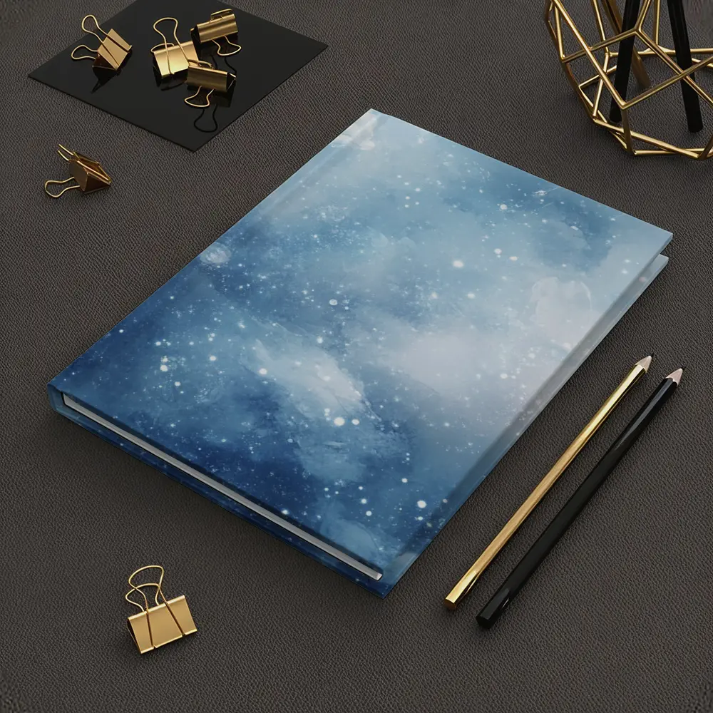 Blue Watercolor Galaxy Space Abstract Art – Notebooks