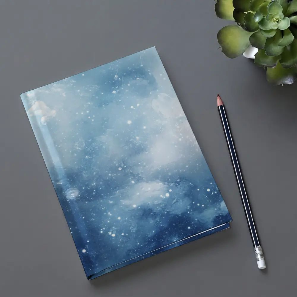 Blue Watercolor Galaxy Space Abstract Art – Notebooks