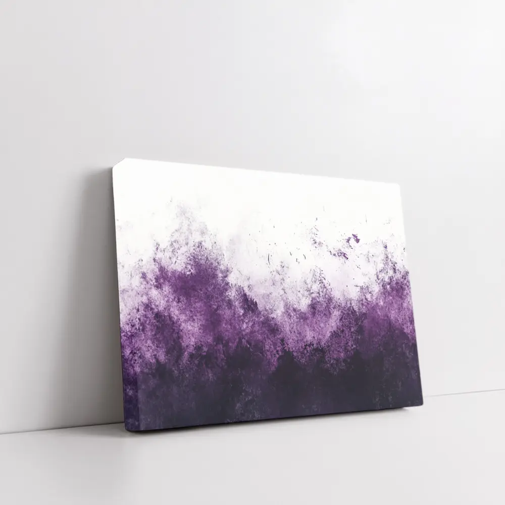 Dark Purple Abstract Grunge Watercolor Art – Wall Art