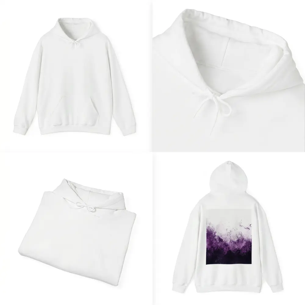 Dark Purple Abstract Grunge Watercolor Art – Hoodies