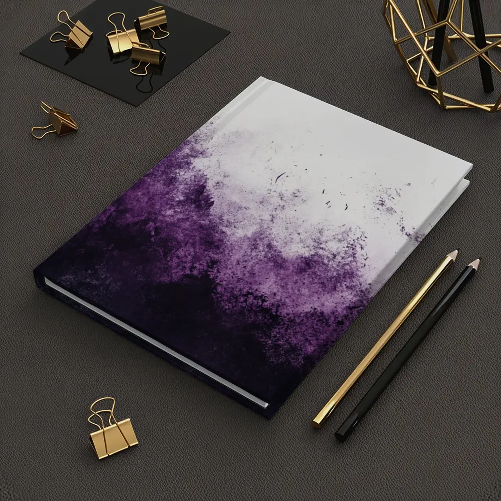 Dark Purple Abstract Grunge Watercolor Art – Notebooks