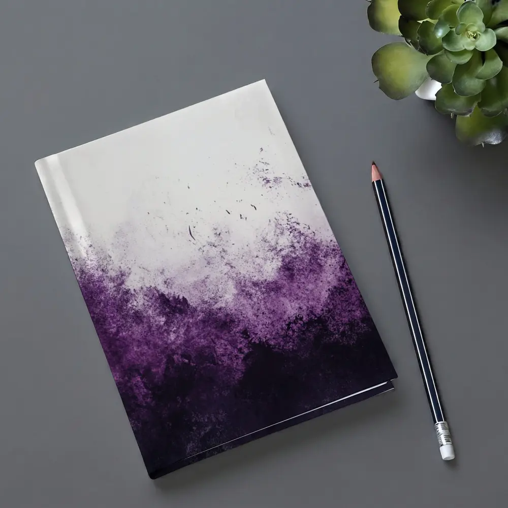 Dark Purple Abstract Grunge Watercolor Art – Notebooks