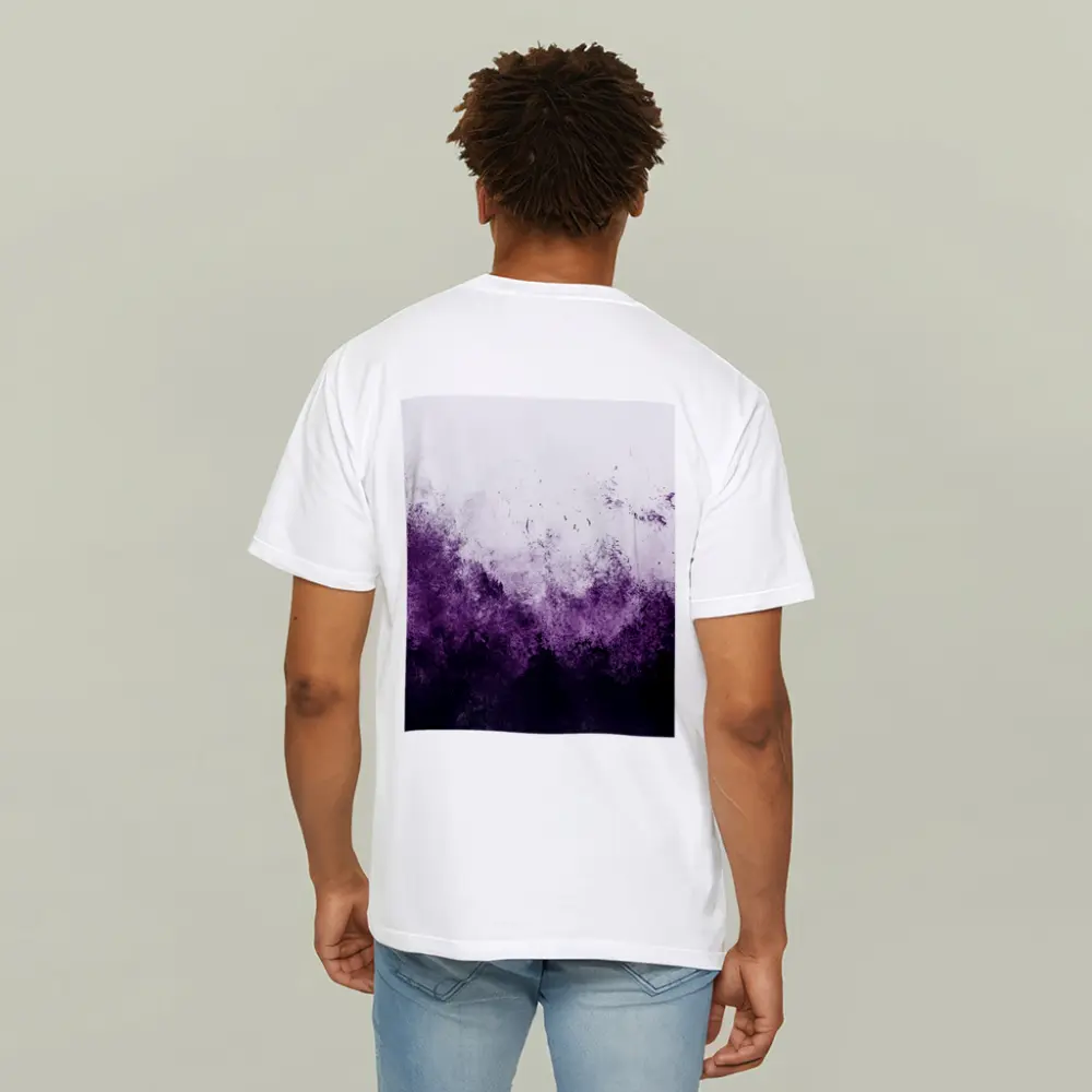 Dark Purple Abstract Grunge Watercolor Art – T-Shirts