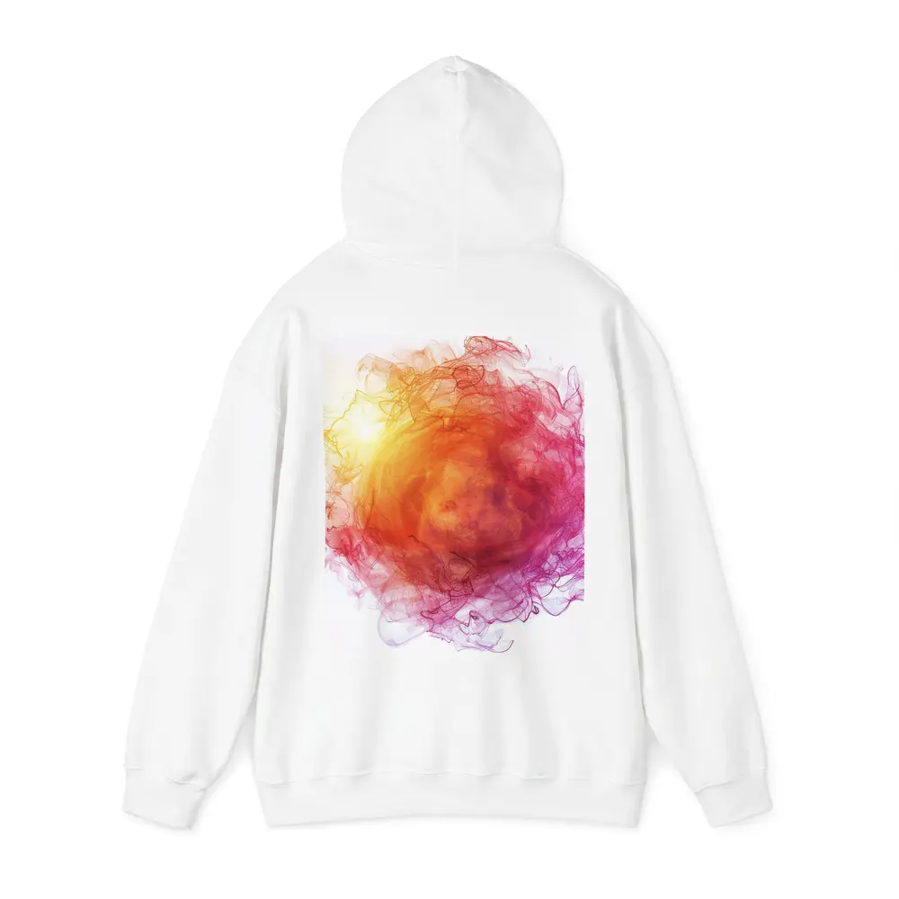 Fiery Red Orange Smoke Abstract White Background – Hoodies