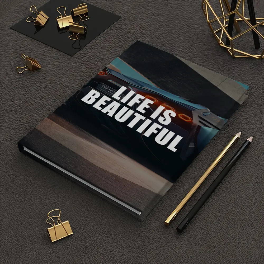 Life Is Beautiful Lamborghini Sian Motivational Art – Notebooks