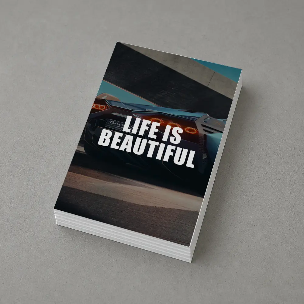 Life Is Beautiful Lamborghini Sian Motivational Art – Postcards