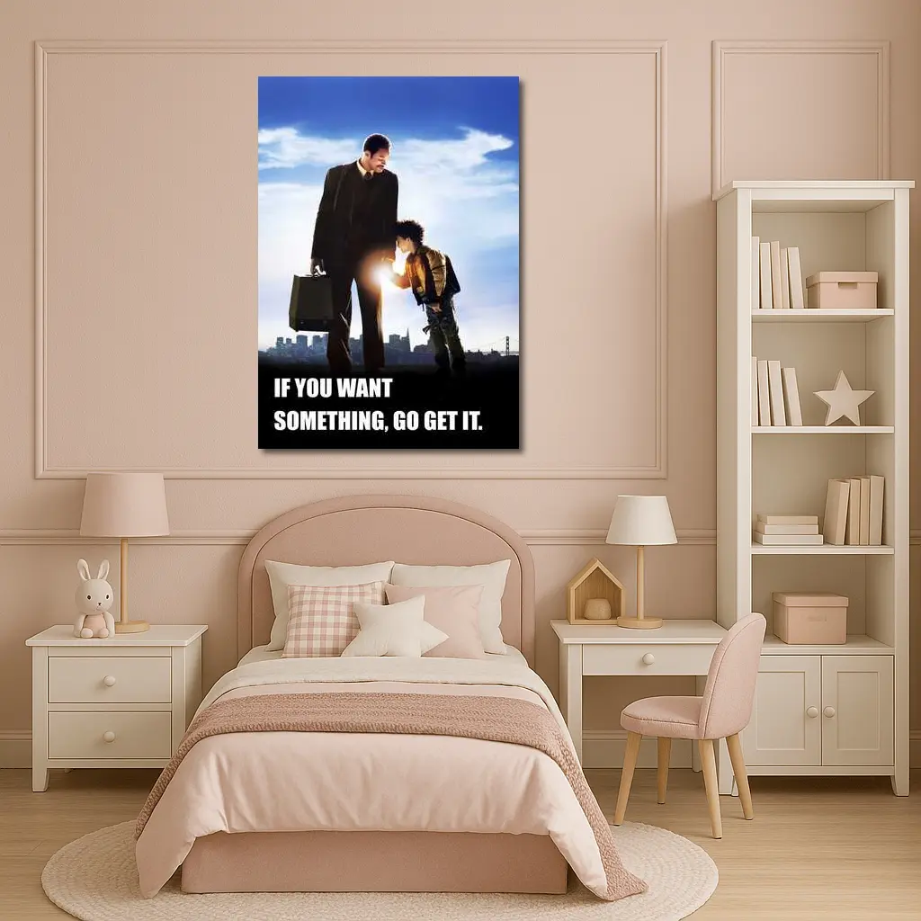 Father Son Motivational Quote City Skyline – Wall Art