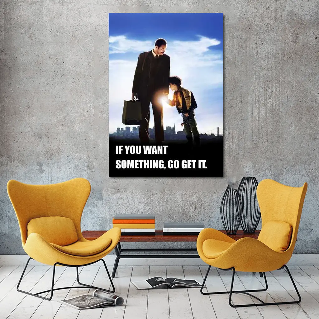 Father Son Motivational Quote City Skyline – Wall Art