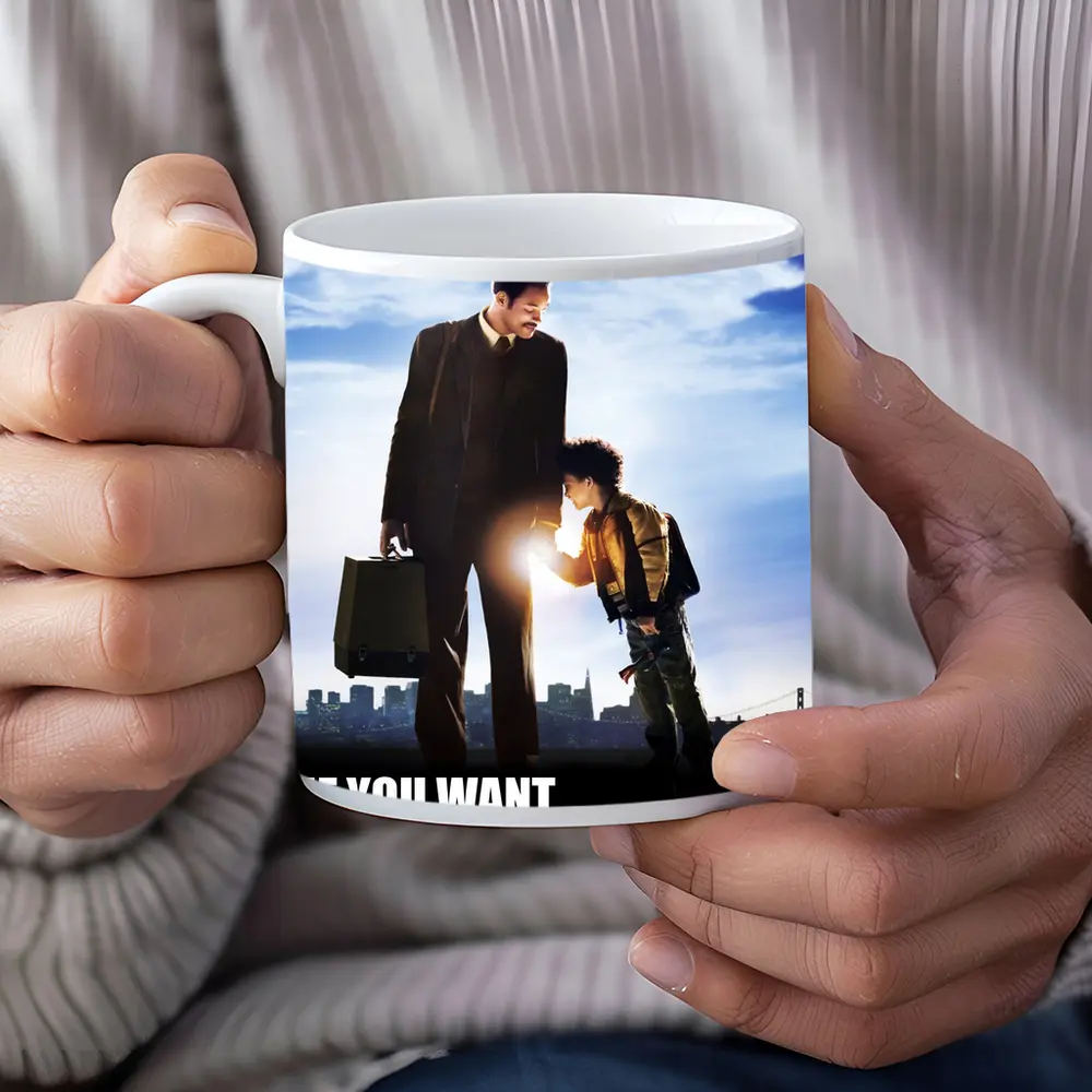 Father Son Motivational Quote City Skyline – Mugs