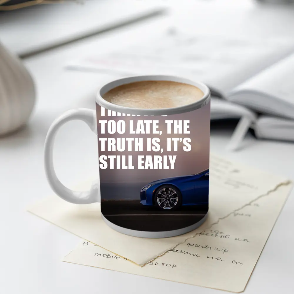 Lexus LC Blue Sports Car Coastal Road – Mugs