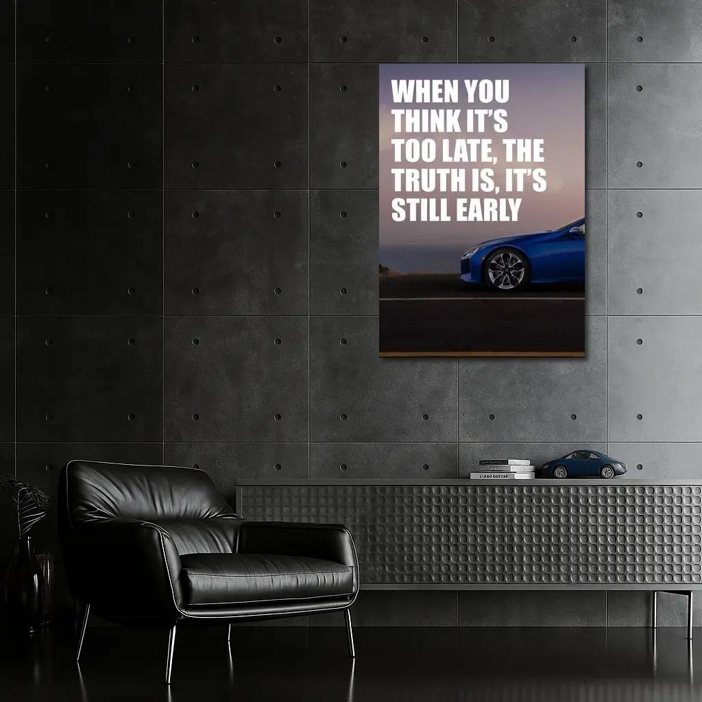 Lexus LC Blue Sports Car Coastal Road – Wall Art