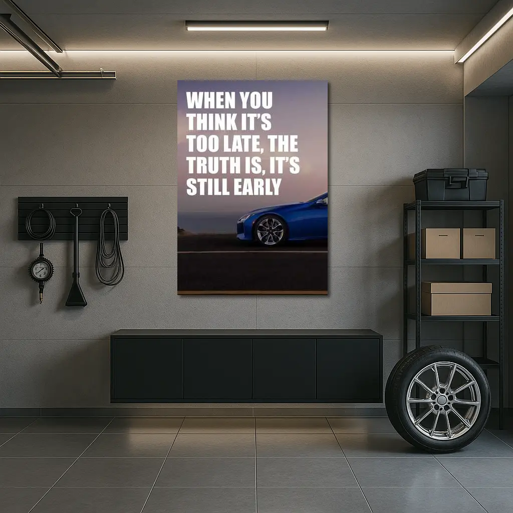 Lexus LC Blue Sports Car Coastal Road – Wall Art