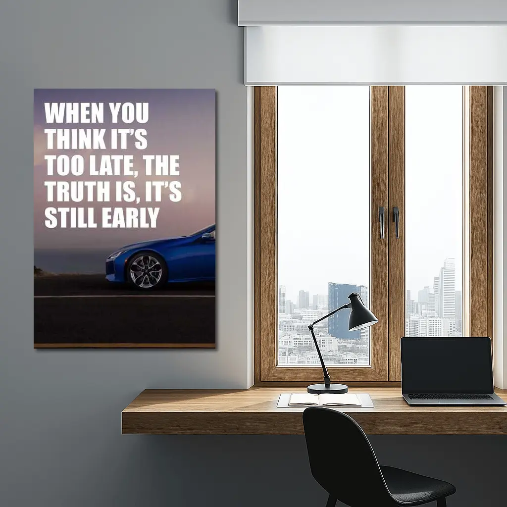 Lexus LC Blue Sports Car Coastal Road – Wall Art