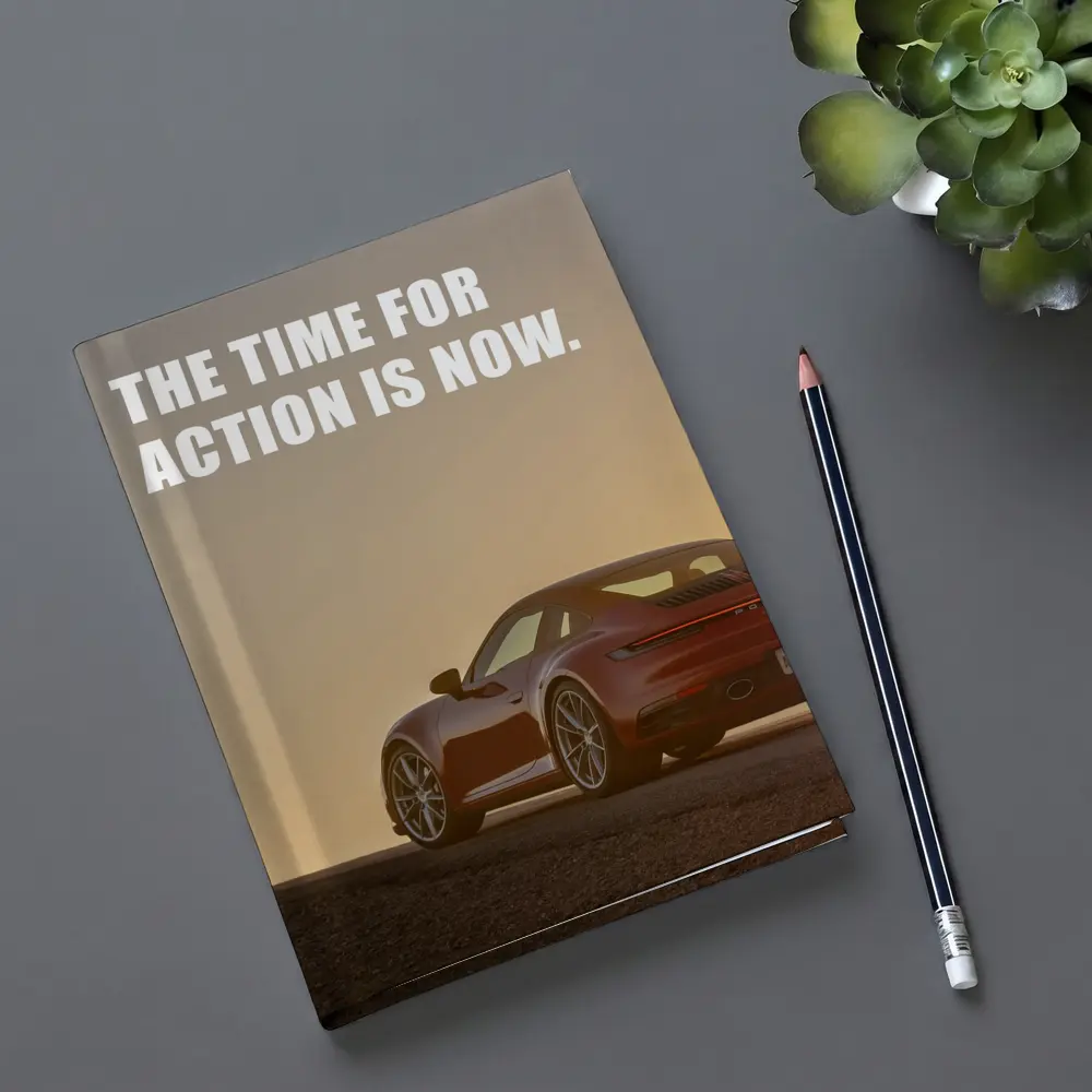 Porsche 911 Red Car Golden Sky – Notebooks