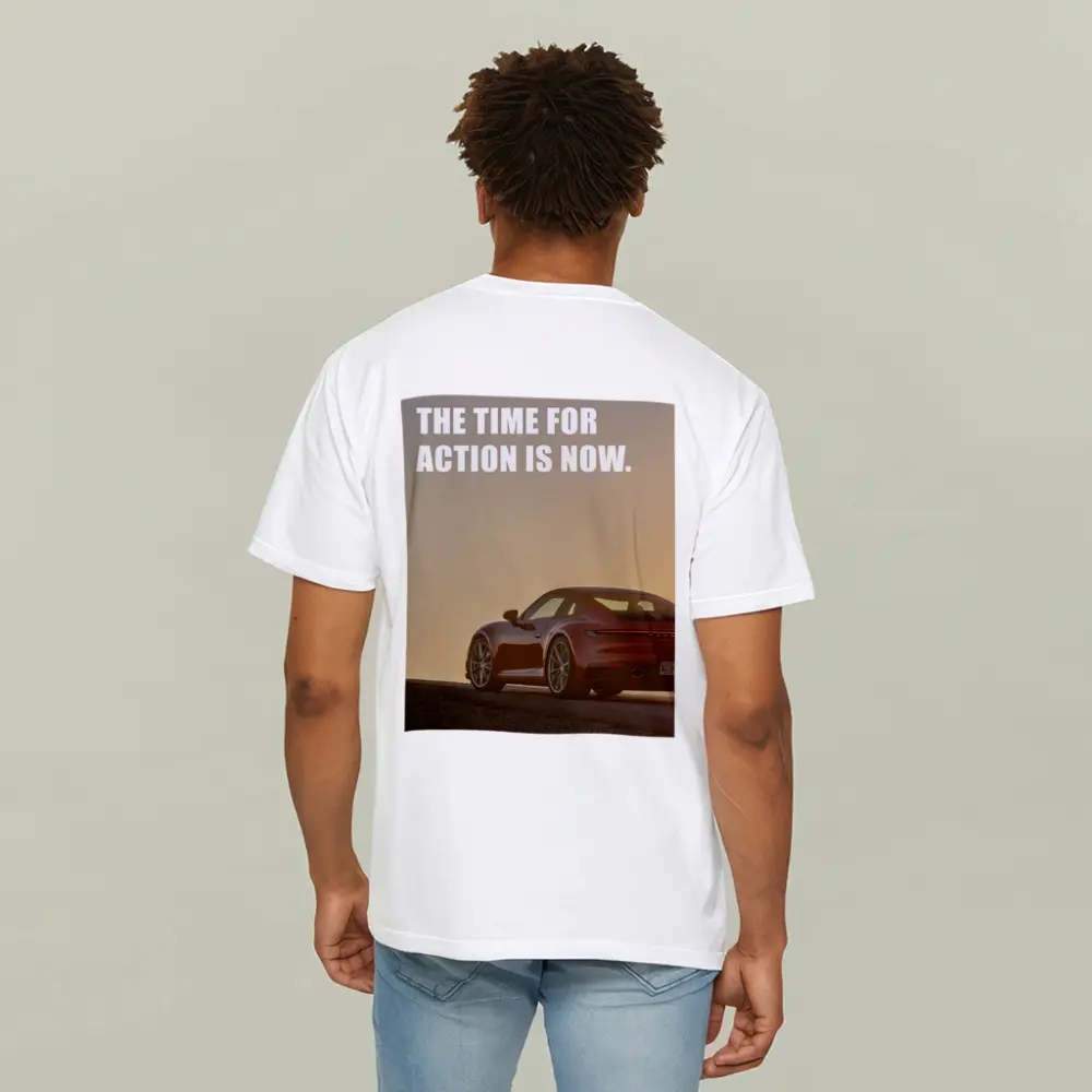 Porsche 911 Red Car Golden Sky – T-Shirts