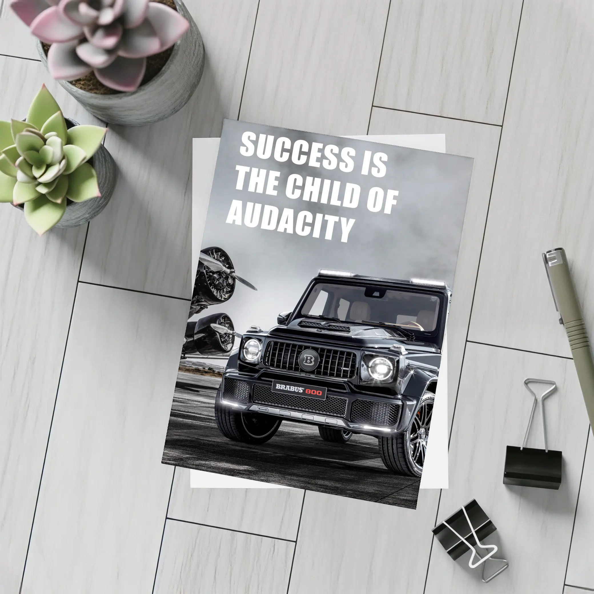 Brabus G Wagen Success Audacity Quote Art – Postcards