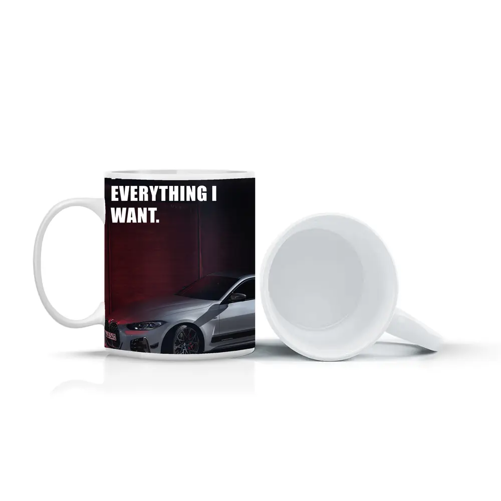 BMW Four Series Silver Coupe Bold Quote – Mugs