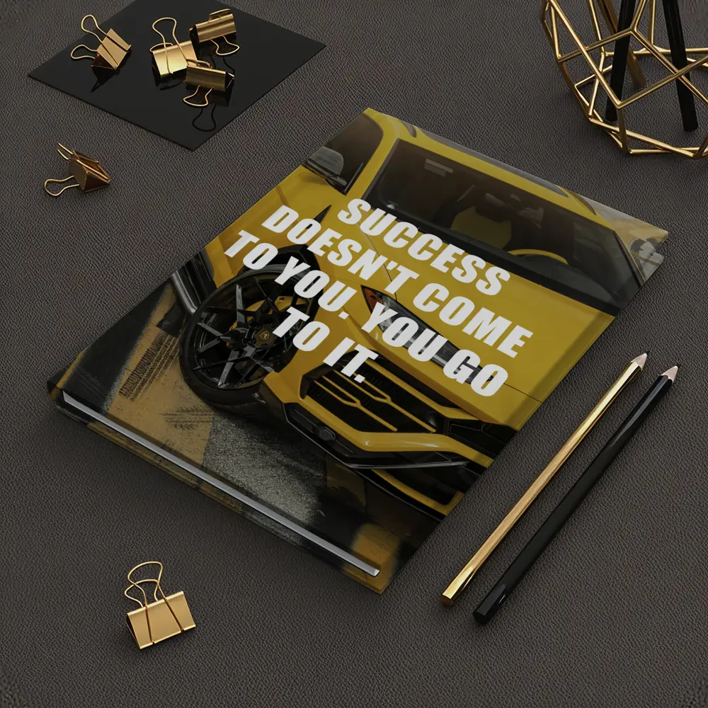 Success Quote Yellow Lamborghini Urus Car – Notebooks