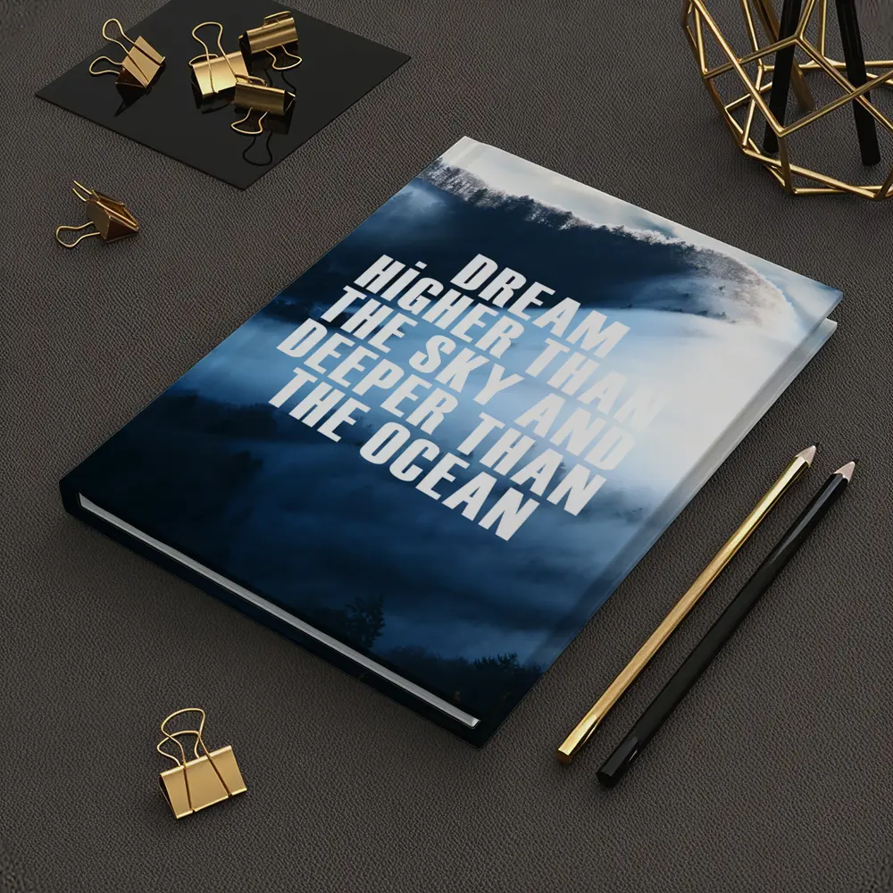 Dream Higher Sky Deeper Ocean Motivational Quote – Notebooks