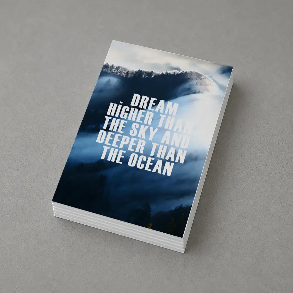 Dream Higher Sky Deeper Ocean Motivational Quote – Postcards