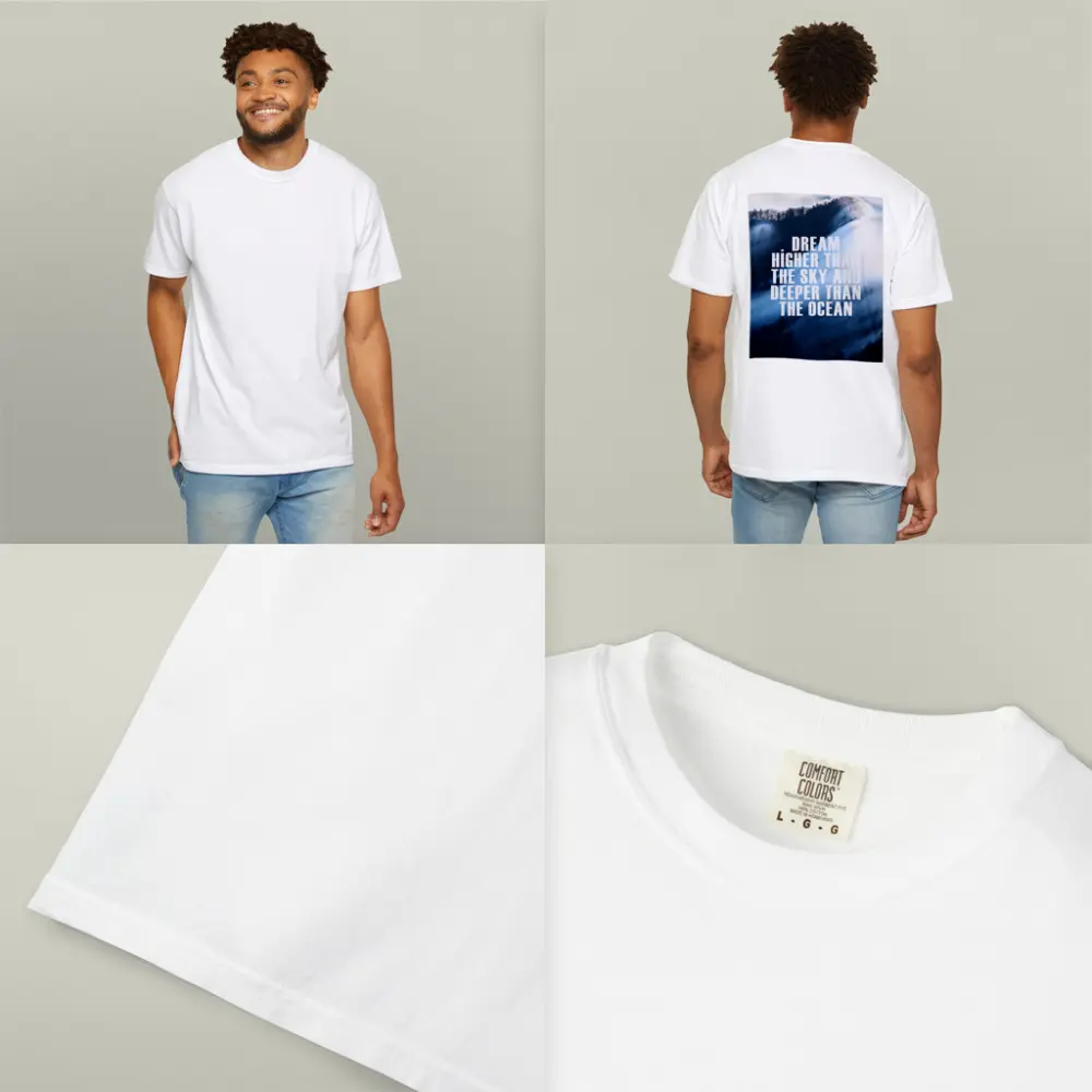 Dream Higher Sky Deeper Ocean Motivational Quote – T-Shirts