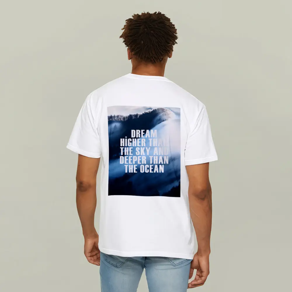 Dream Higher Sky Deeper Ocean Motivational Quote – T-Shirts