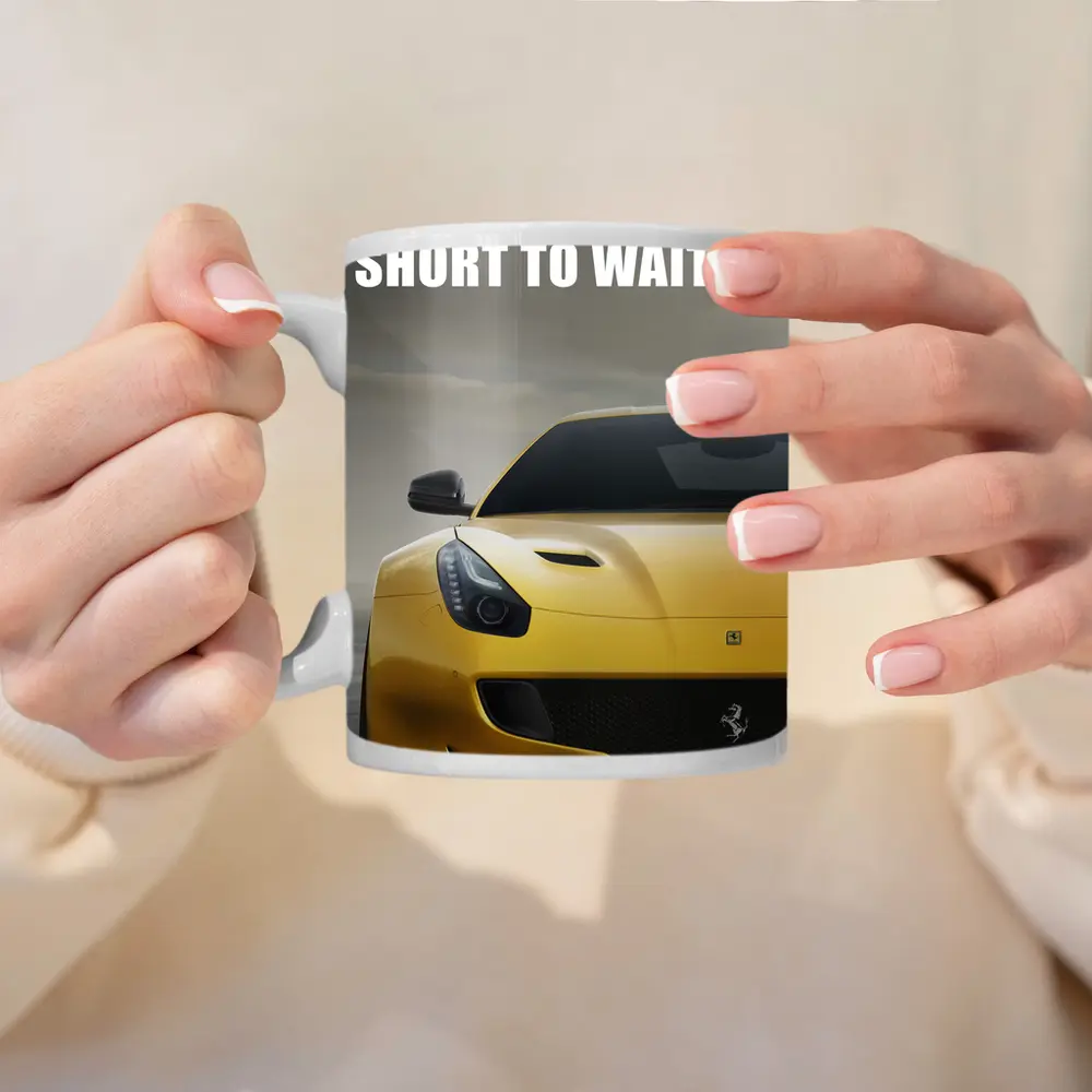 Ferrari F12 Yellow Life Is Too Short – Mugs